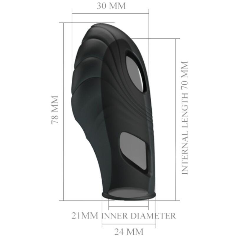 LICH SILIKONSKI FINGER VIBRATOR CRNI