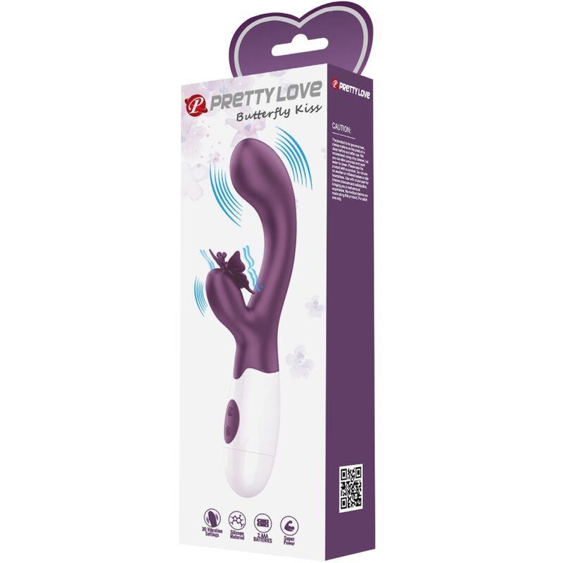 BUTTERFLY KISS RABBIT VIBRATOR & G-SPOT STIMULATOR PURPLE