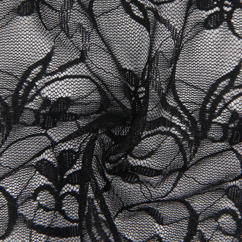 954185 ČIPKASTI BABYDOLL S PODESIVIM TRAKAMA CRNI S/M