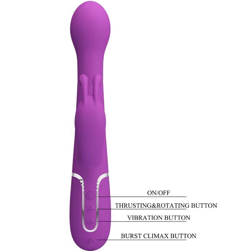 DEJON 3 IN 1 MULTIFUNCTION RABBIT VIBRATOR  PURPLE