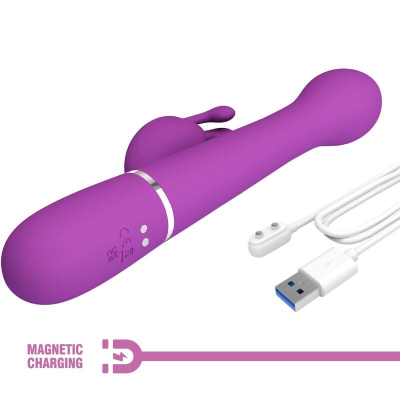 DEJON 3 IN 1 MULTIFUNCTION RABBIT VIBRATOR  PURPLE