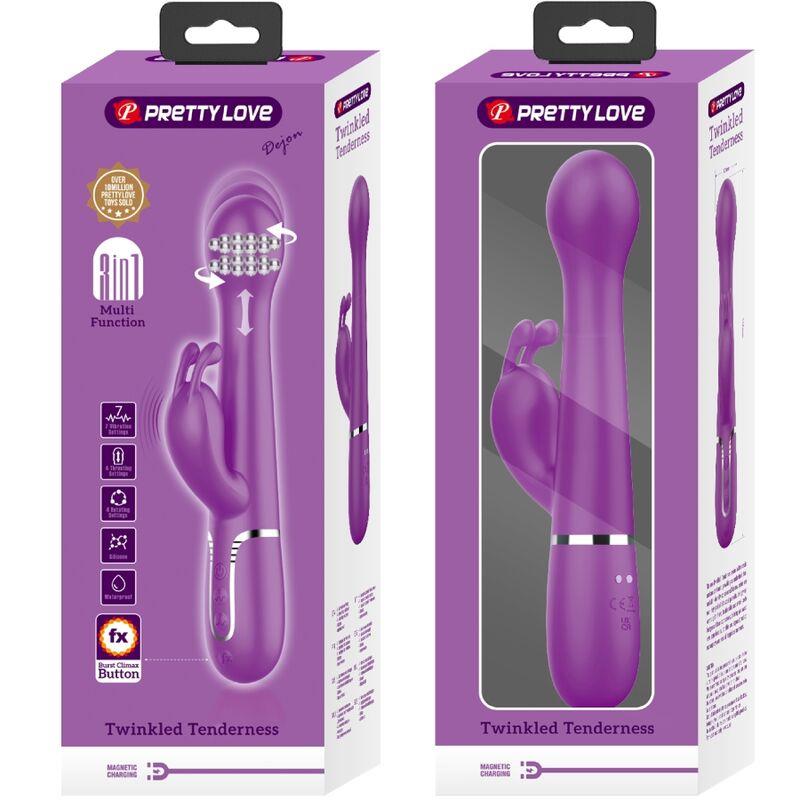 DEJON 3 IN 1 MULTIFUNCTION RABBIT VIBRATOR  PURPLE