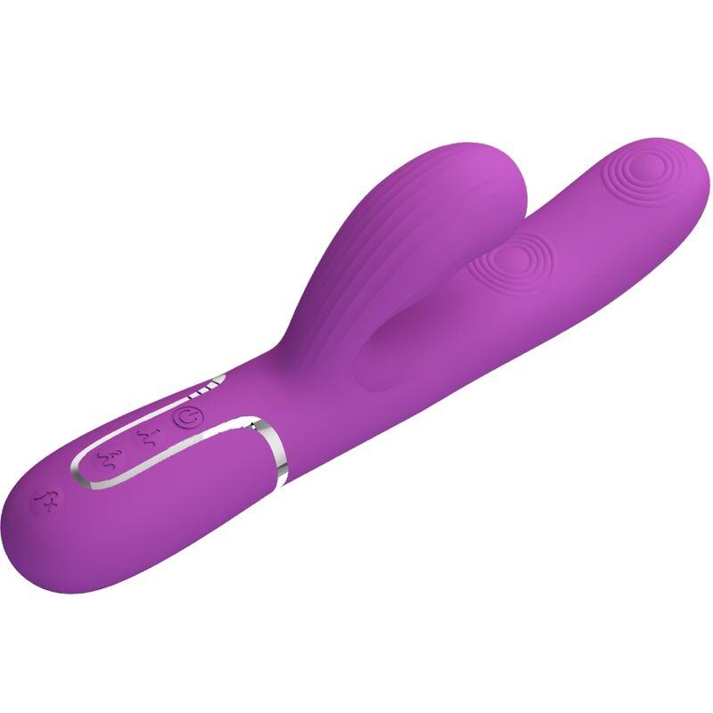 PERLITA 3 V 1 MULTIFUNKCIONALNI ZAJČJI VIBRATOR PURPURNI