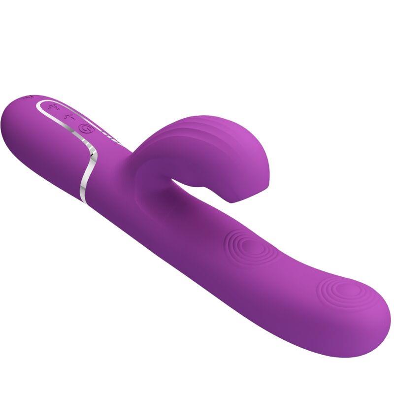 PERLITA 3 V 1 MULTIFUNKCIONALNI ZAJČJI VIBRATOR PURPURNI