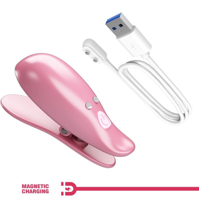 CAILEY NIPPLE CLAMPS 10 VIBRATIONS REMOTE CONTROL PINK