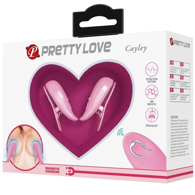 CAILEY NIPPLE CLAMPS 10 VIBRATIONS REMOTE CONTROL PINK