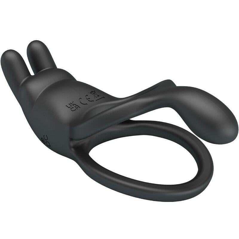 SETH DOUBLE VIBRATING RING RABBIT 7 VIBRATIONS BLACK