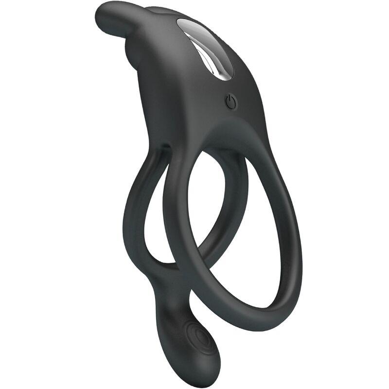 SETH DOUBLE VIBRATING RING RABBIT 7 VIBRATIONS BLACK