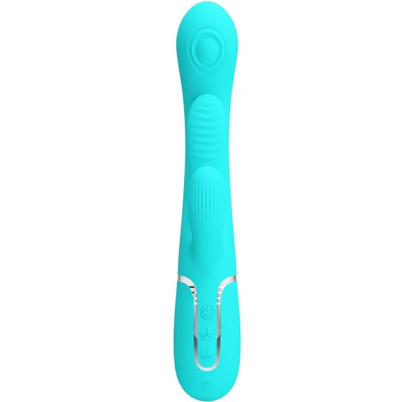 SHANIA TRIPLE RABBIT MULTIFUNCTION VIBRATOR 3 IN 1 BLUE