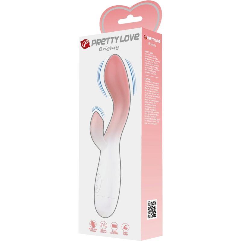 BRIGHTY G-SPOT VIBRATOR + CLITORIS STIMULATOR 30 VIBRATIONS PINK