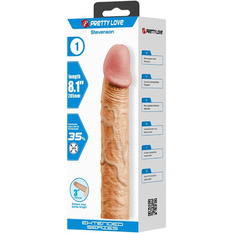STEVENSON PENIS SLEEVE WITH 7.6 CM EXTENSION FLESH
