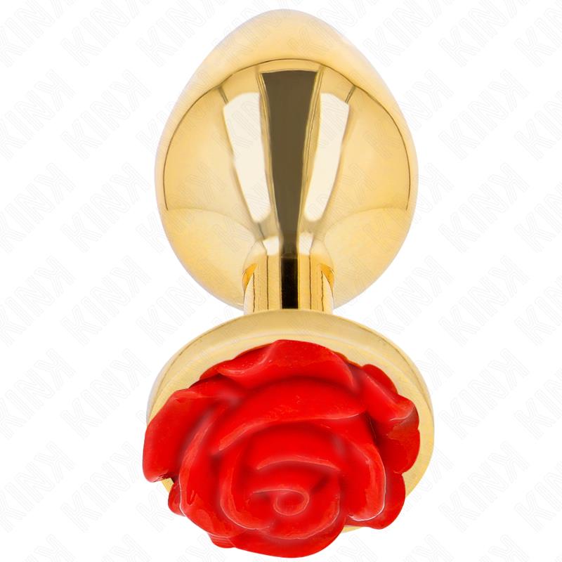 PLUG ANAL GOLD ROSE RED SIZE L