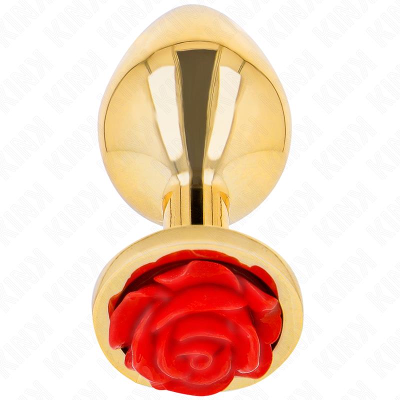 PLUG ANAL GOLD ROSE RED SIZE S