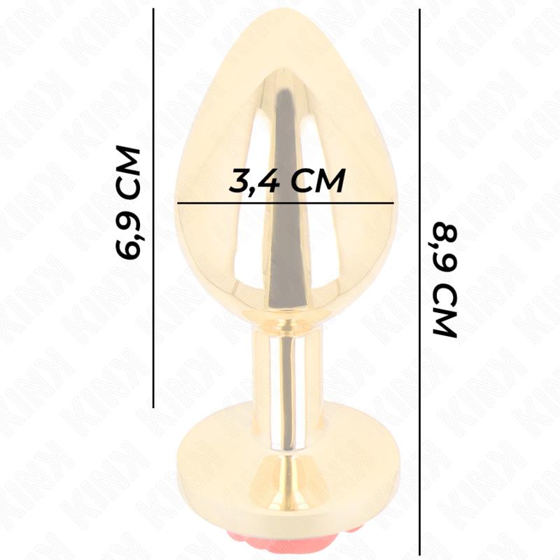 PLUG ANAL GOLD ROSE RED SIZE M