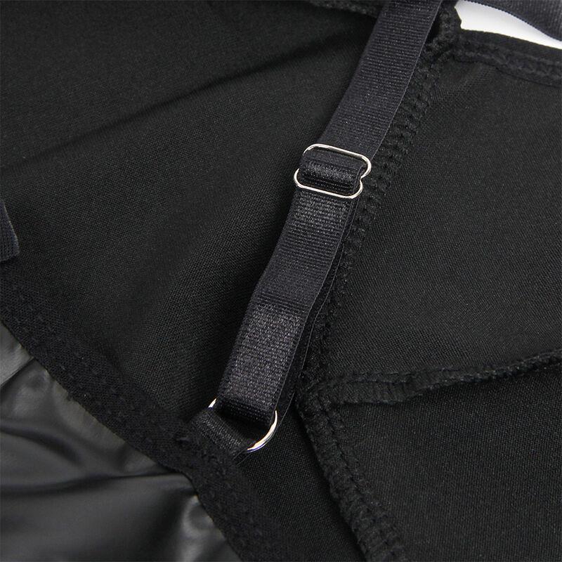 955380 DRESS WITH BLACK LEATHER STRAPS L/XL