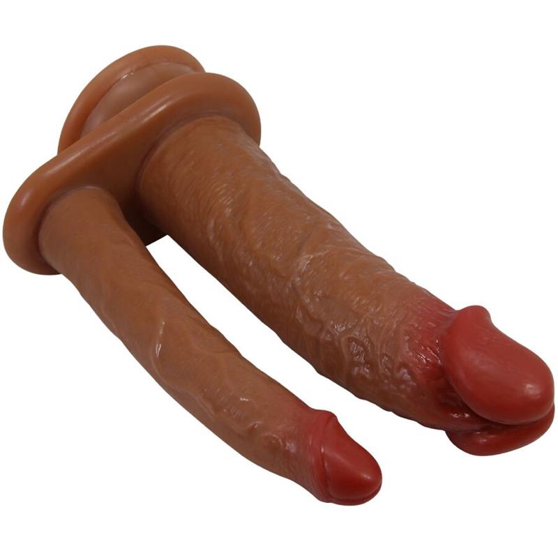GORAN DOUBLE DILDO REALISTIC NATURAL MULATO