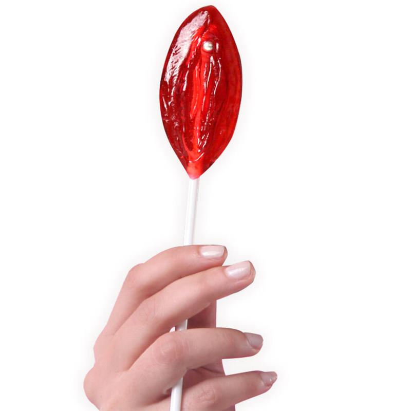 DISPLAY ASSORTMENT VAGINA LOLLIPOPS STRAWBERRY 40 UNITS