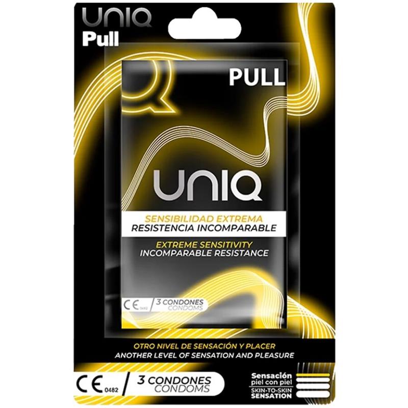 PULL LATEX FREE CONDOMS WITH STRIPS 3 UNITS