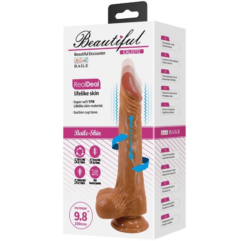 CALISTO REALISTIC DILDO 24 CM FLESH