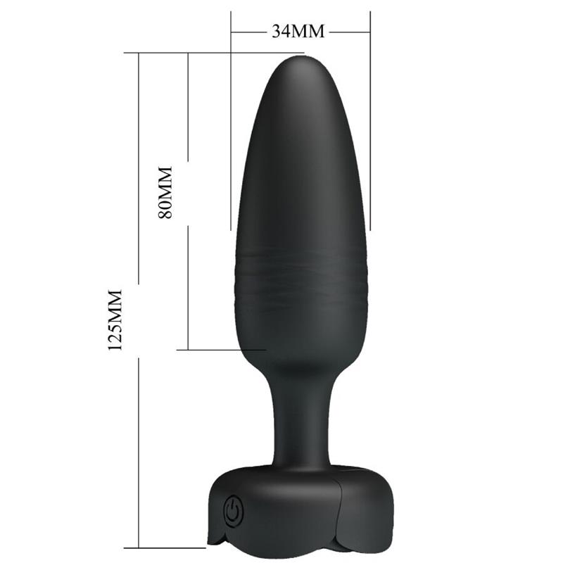 TARION ANAL PLUG WITH  LED LIGHT BLACK 12.5 CM