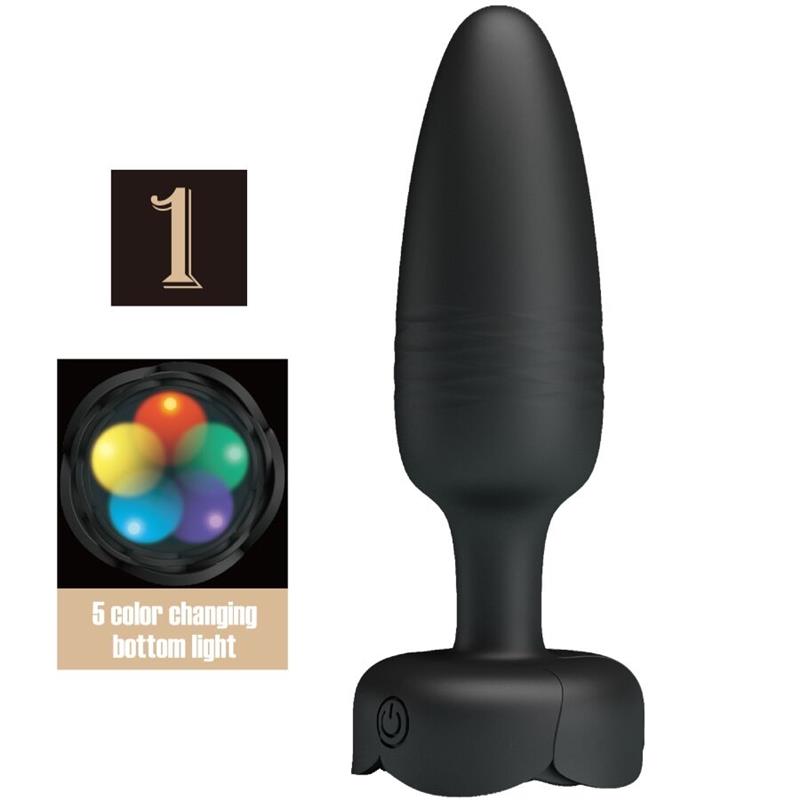 TARION ANAL PLUG WITH  LED LIGHT BLACK 12.5 CM