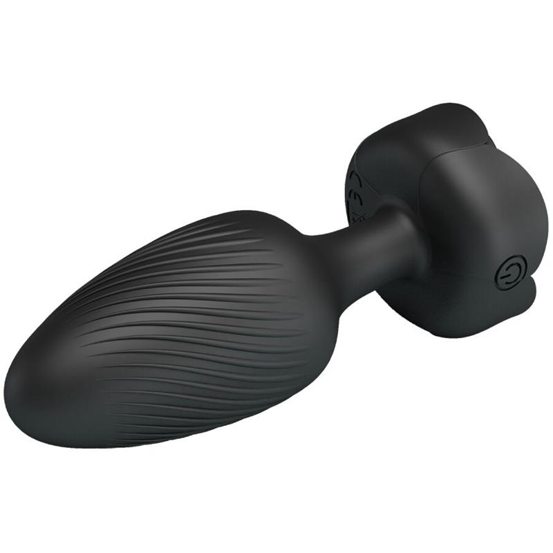 VARIAN ANALNI VTIČ Z LED LUČJO ČRN 10.8 CM