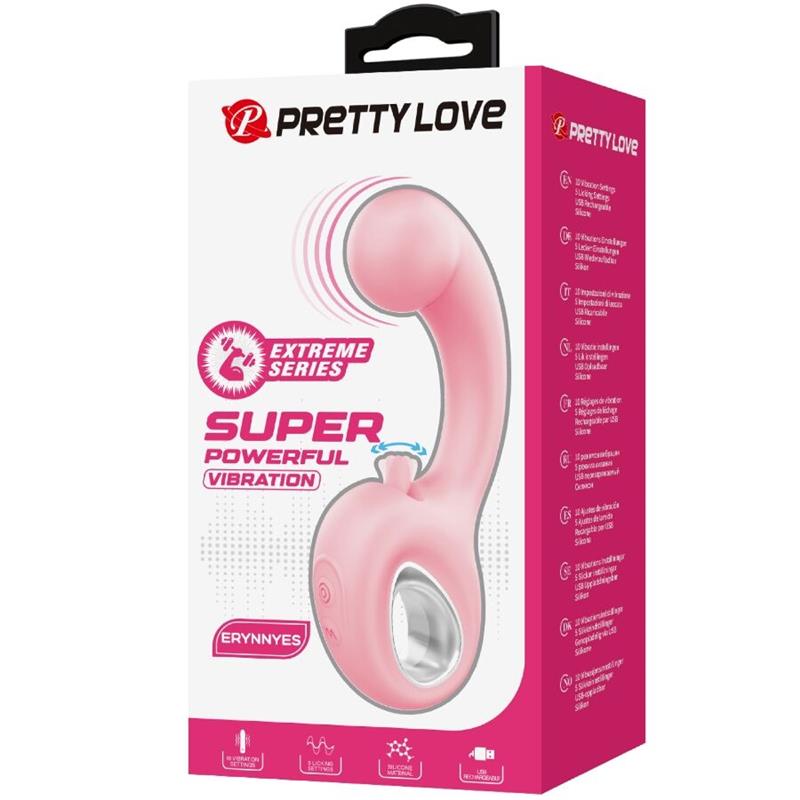 ERYNNYES G-SPOT VIBRATOR + CLITORIS STIMULATOR 10 VIBRATIONS PINK