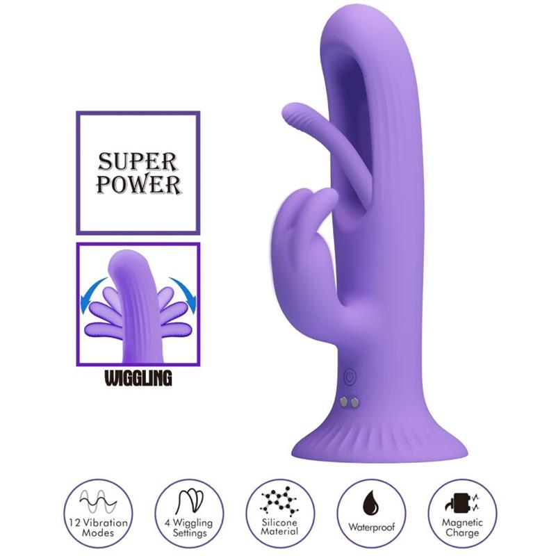 KILLMOULIS ZAJČEK VIBRATOR 12 NAČINOV VIBRACIJE PURPLE