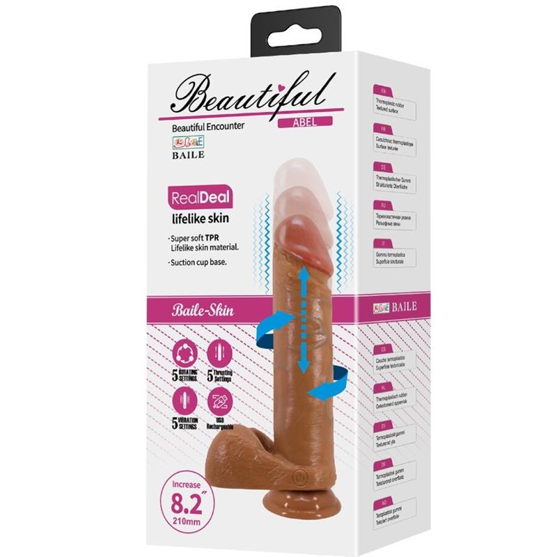 ABEL REALISTIC DILDO 21 CM MULATTO
