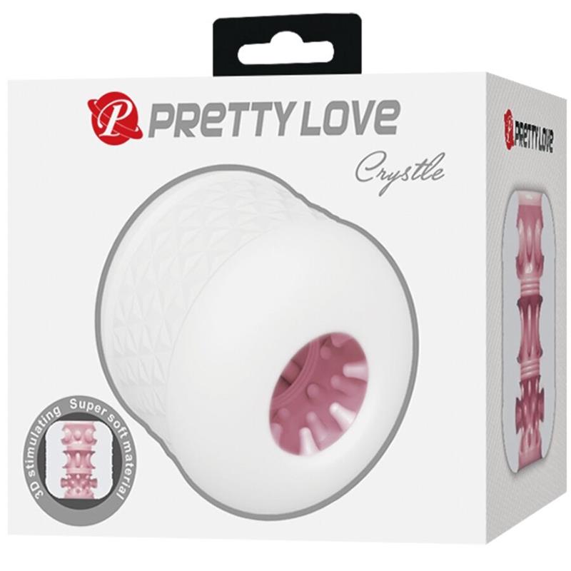 CRYSTLE MALE MASTURBATOR WHITE