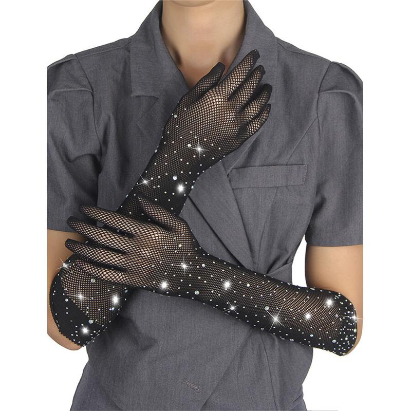 957469SHINE PROZIRNE RUKAVICE CRNE S/M