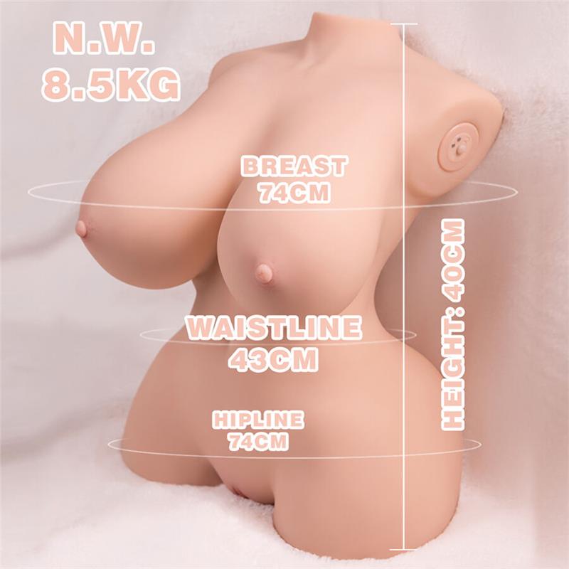 TINY THRUSTING REALISTIC TORSO WITH FEMALE VIBRATION 40 CM