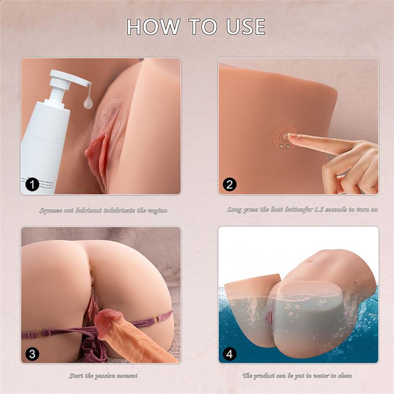 ETHEL THRUSTING REALISTIC VAGINA MASTURBATOR WITH MULTI-POSITION VIBRATION