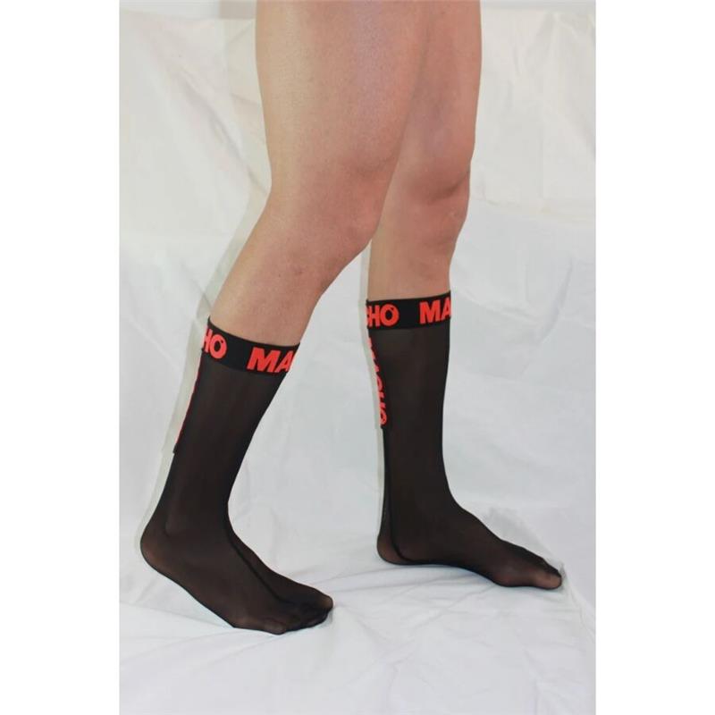 THIN SOCKS ONE SIZE BLACK/RED