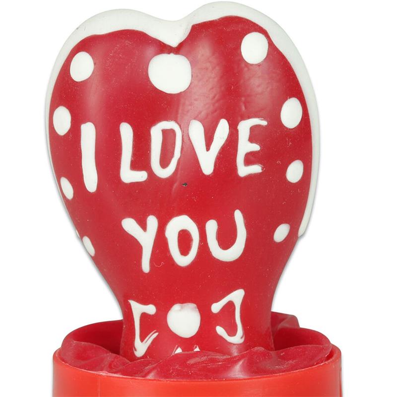 HANDPAINTED NOVELTY CONDOMS HEART - I LOVE YOU MODEL 2