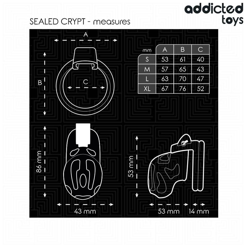 SEALED CRYPT PENIS CAGE 8 CM
