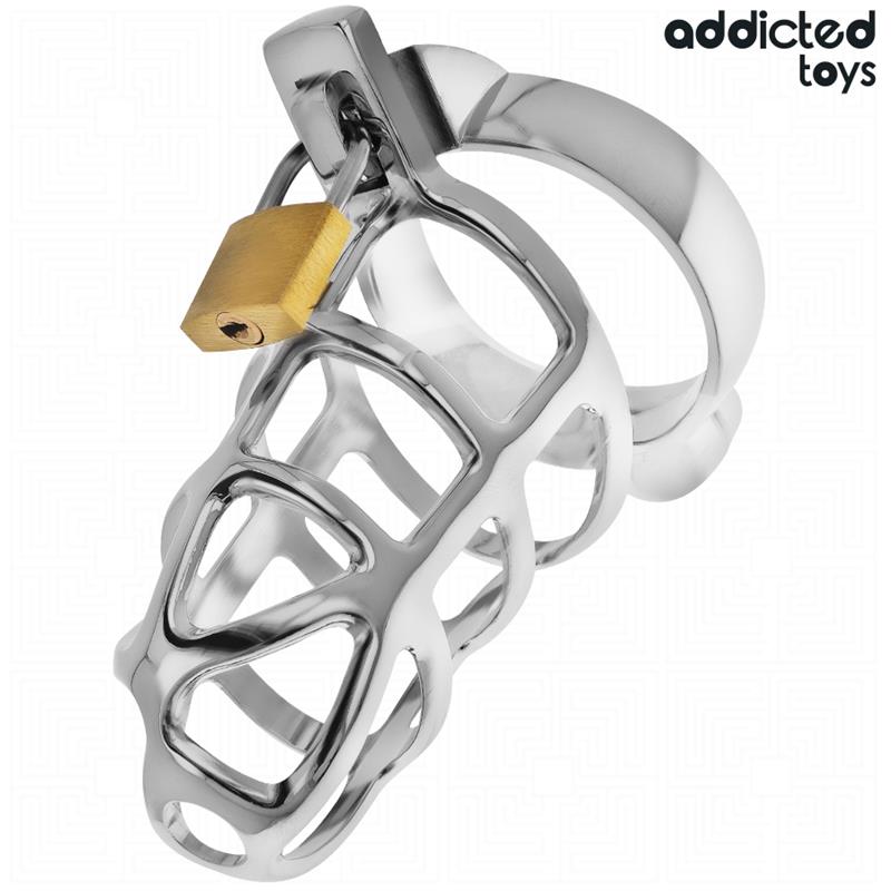 SILVER LOCK METAL PENIS CAGE SIZE S