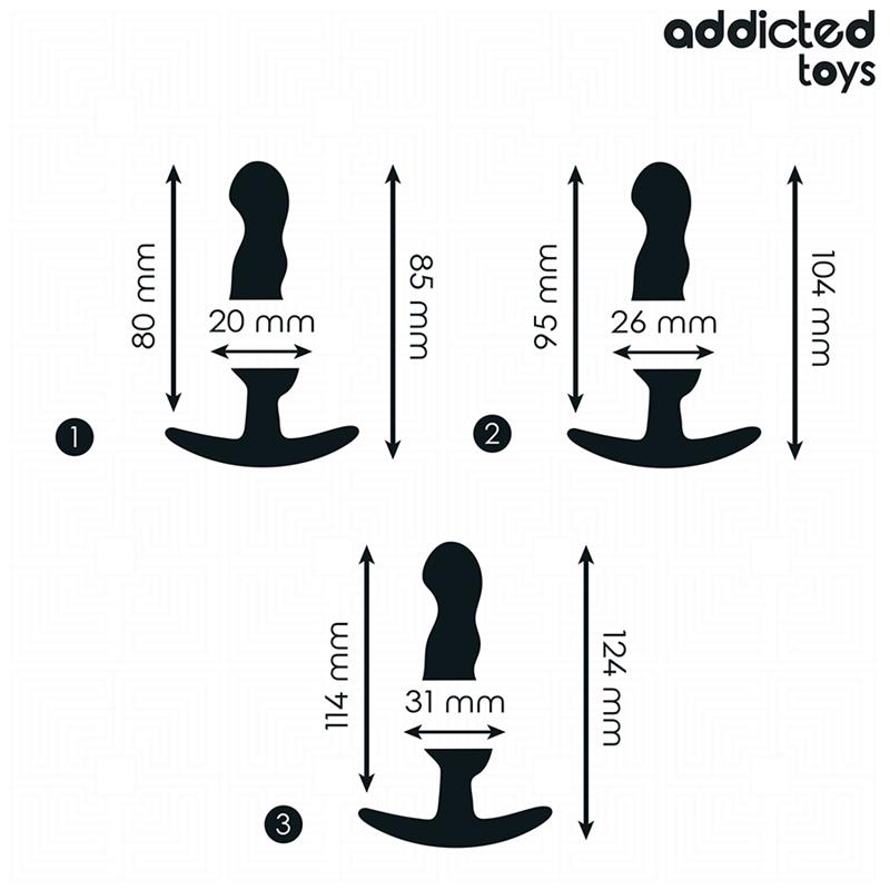 KOMPLET 3 ANALNIH PLUGOV SILIKON MODEL 1
