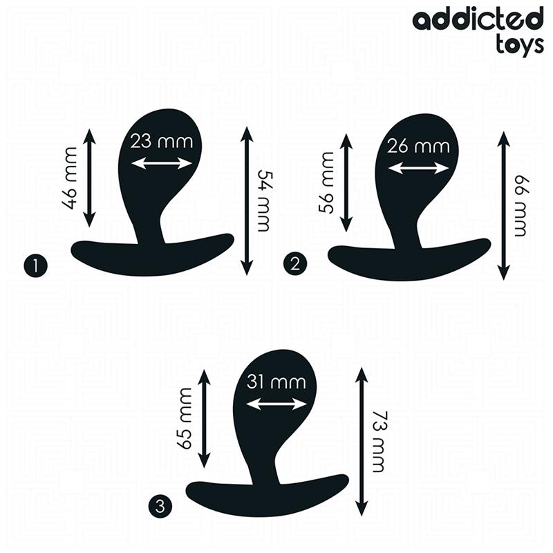 SET OF 3 ANAL PLUG SILICONE MODEL 3