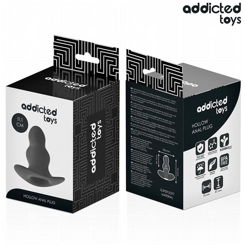 HOLLOW ANAL PLUG SILICONE SIZE L 11.1 CM