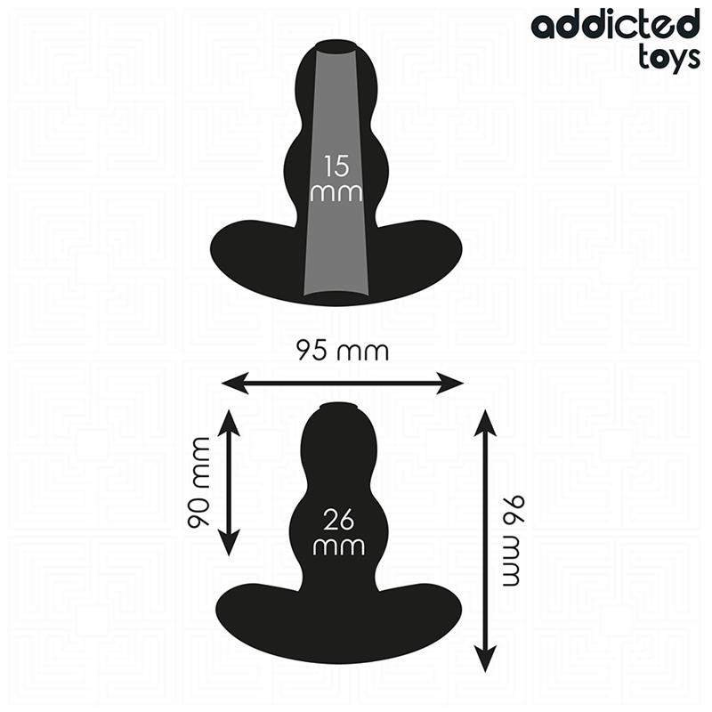 HOLLOW ANAL PLUG SILICONE SIZE M 9.6 CM
