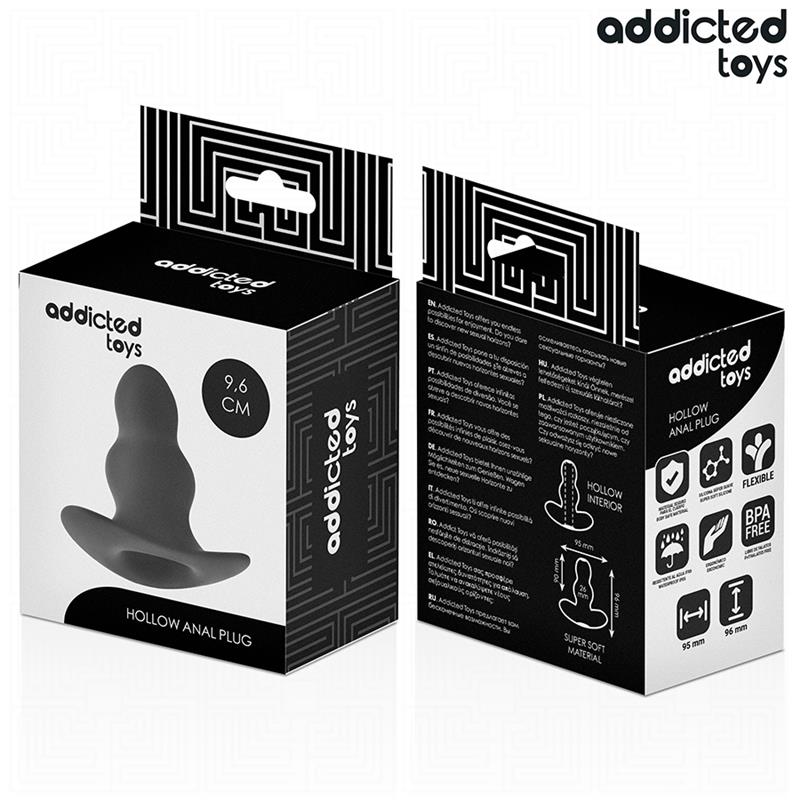 HOLLOW ANAL PLUG SILICONE SIZE M 9.6 CM
