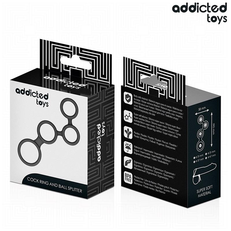 PENIS RING WITH DIVIDERS FOR TESTICLES