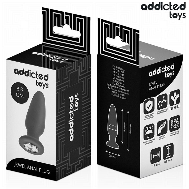 ANAL PLUG S KAMENČIĆEM SILIKON VELIČINA S 8.8 CM