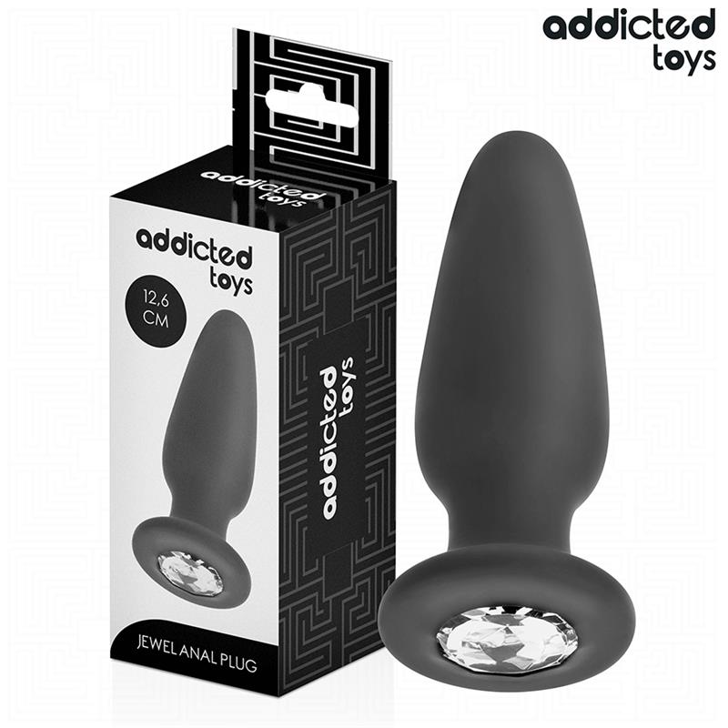 ANAL PLUG WITH JEWEL SILICONE SIZE L 12.6 CM