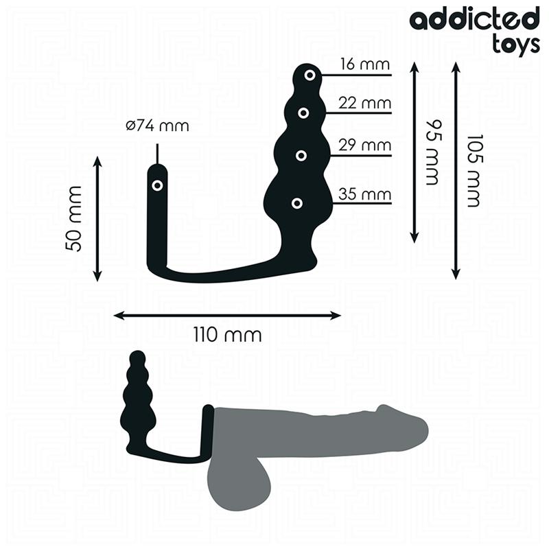 ANALNI PLUG Z OBROČEM SILIKON MODEL 5