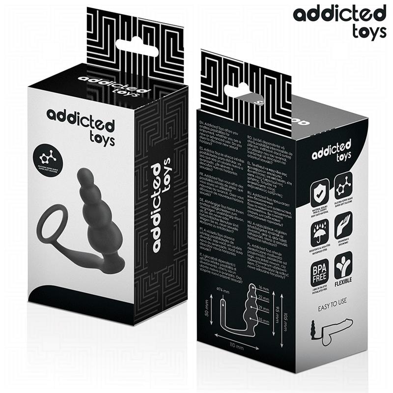 ANALNI PLUG Z OBROČEM SILIKON MODEL 5