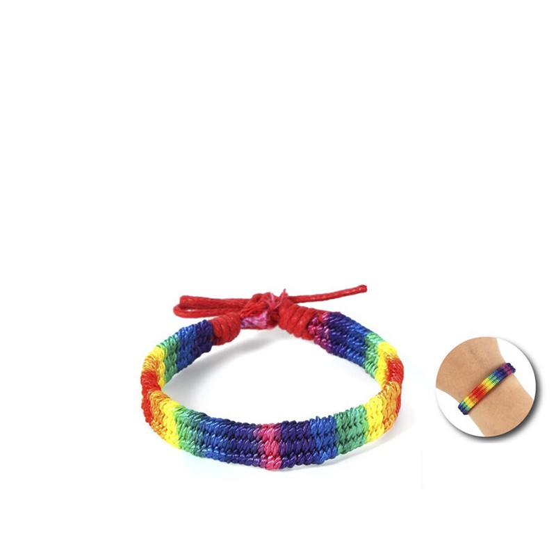 RAINBOW FLAG BRAIDED BRACELET