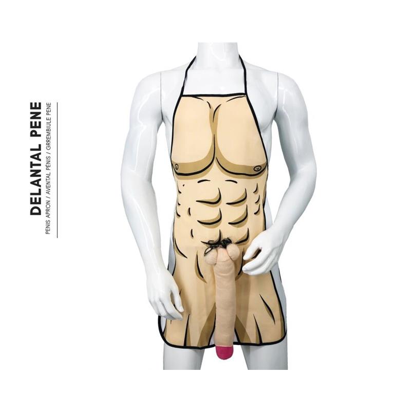 3D PENIS APRON MUSCULAR AND BOLD