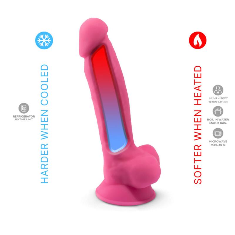 MODEL 1 REALISTIC PENIS PREMIUM SILICONE SILEXPAN FLUORESCENT PINK 17.5 CM